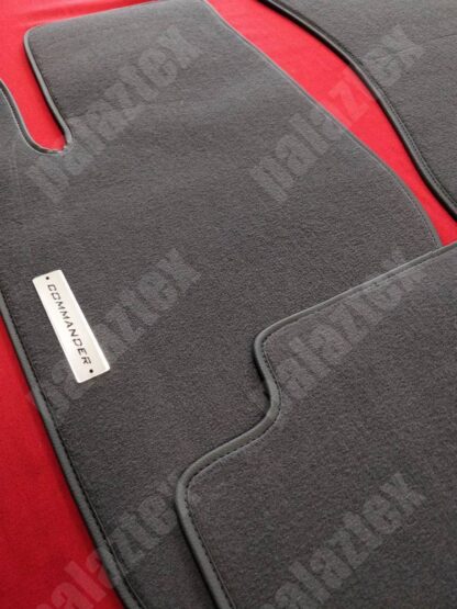 fitted jeep commander carpet mats with logo