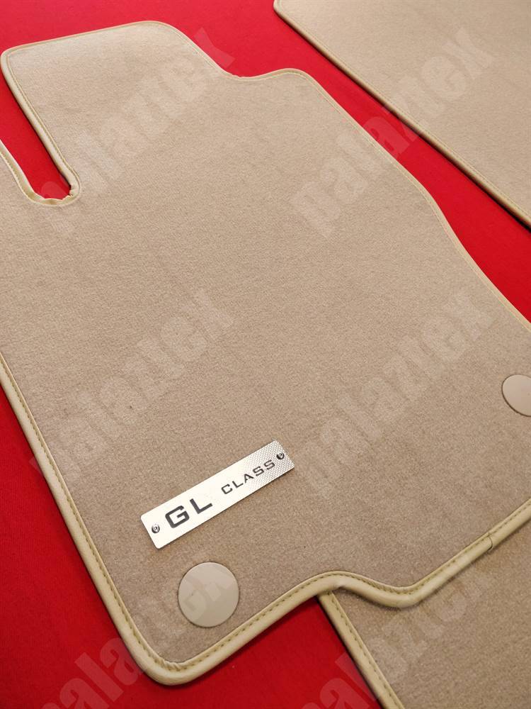 Bow Fields Rips Floor Mats For Mercedes-Benz W166 ML-Klasse X166 GL – Schwarz NUBUK