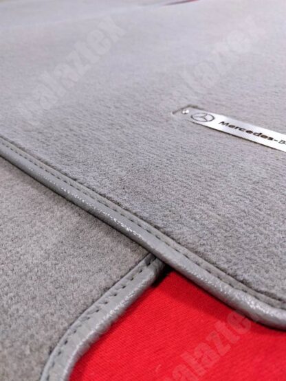 mercedes w126 velour floor mats-gray