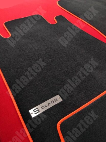 mercedes w140 carpet floor mats with logo-anthracite