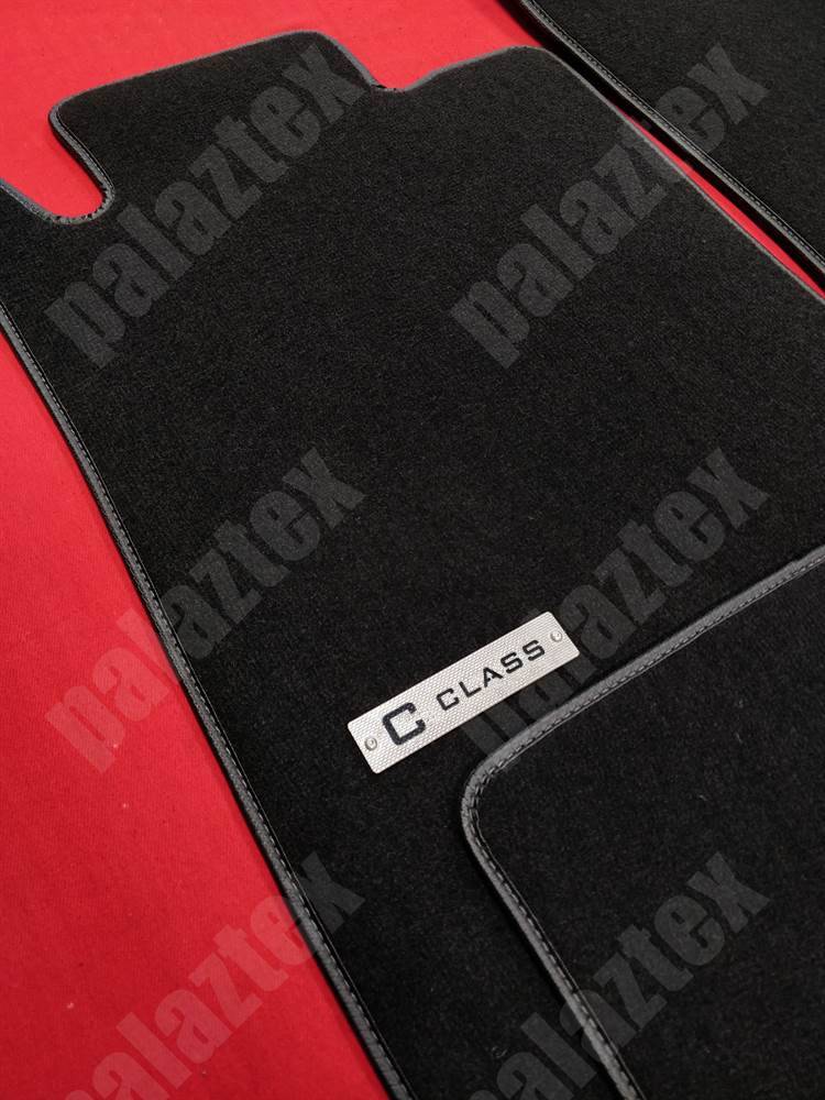 Custom Fit Black Velour Floor Mats For Mercedes C-Class W204 2008-2014