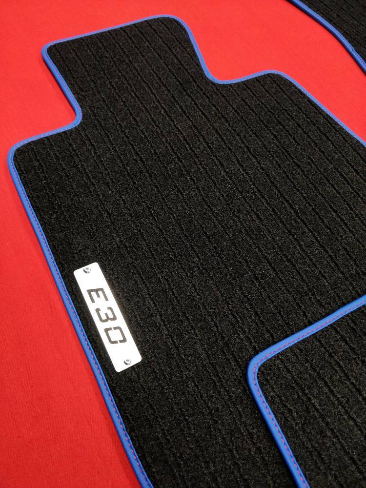 thumbnail image 2 of Roganov Premium Velour Floor Mat Set For BMW 3 Series E30 Convertible - Anthracite, 4 Mats, 9 Rotary Clips 2 of 4