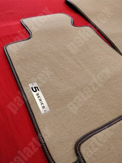 bmw g30 5 series beige logo carpet floor mats