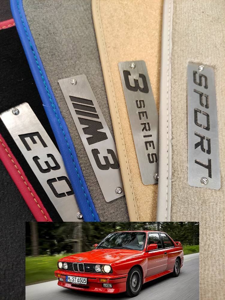 §§§ Velours car floor mats suitable for BMW M3 E30 3 series saloon 1985-1994