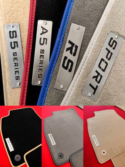 velour floor mats for a5 and rs5 series with logo