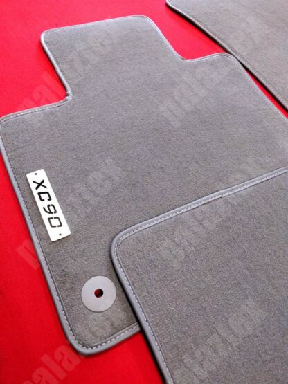 volvo xc90 gray fitted velour mat with xc90 logo