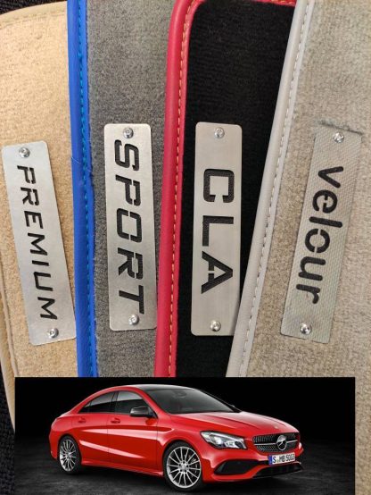 mercedes cla 250 2013-2018 custom carpet mats with logo