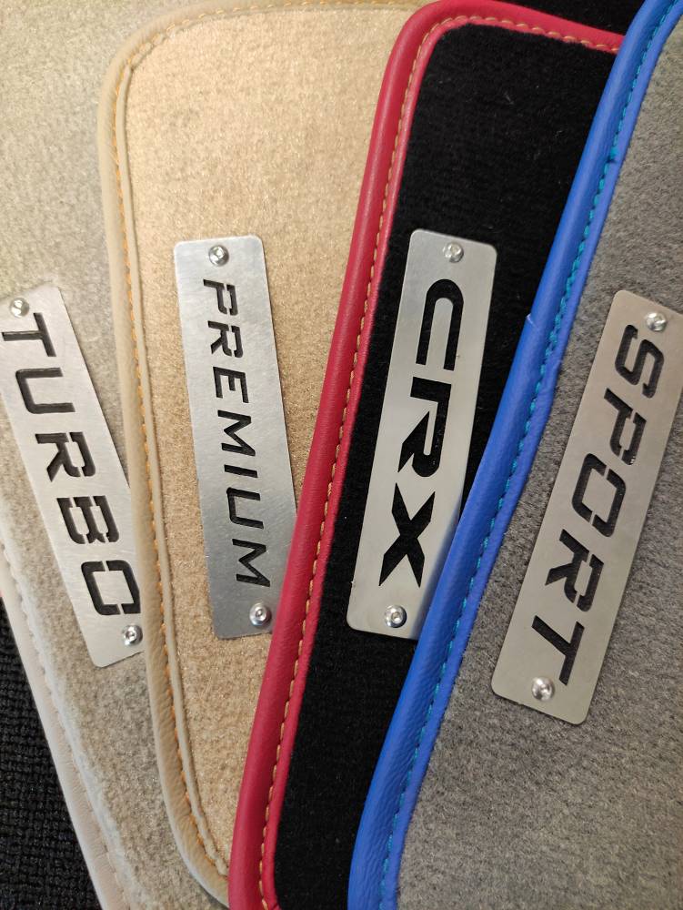 SSP MOTOR Black Nylon Carpet Floor Mats For 1988-1991 Honda CRX – 4-Piece Set (Front & Rear)