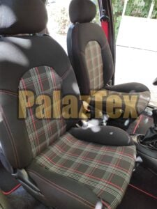 application of plaid automotive fabric for seats 2