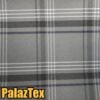 black gray plaid-tartan automotive upholstery fabric