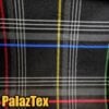 blue green red plaid-tartan automotive upholstery fabric