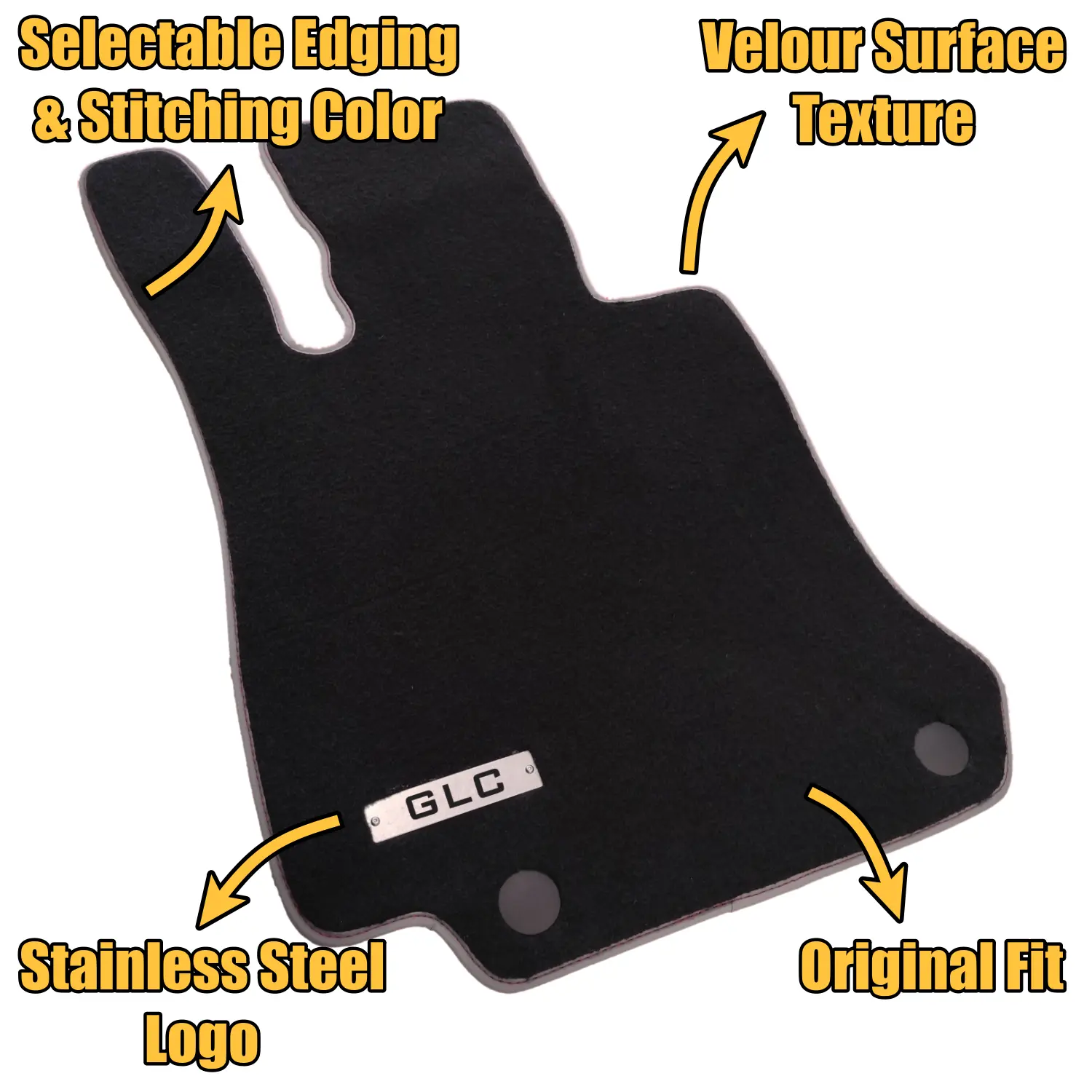velour mercedes glc floor mats features