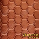 suede tan honeycomb patterned quilted automotive upholstery fabric