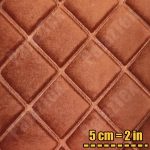 suede tan square patterned quilted automotive upholstery fabric