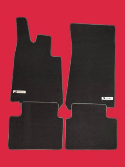 bmw e21 black velour floor mat set