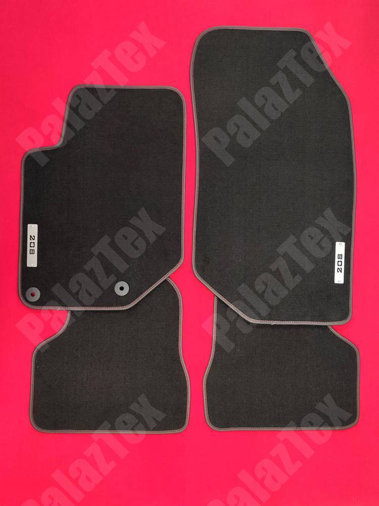 Peugeot 208 2012-2019 Genuine Deluxe Tailored Rubber Car Mats – Black, Full Set