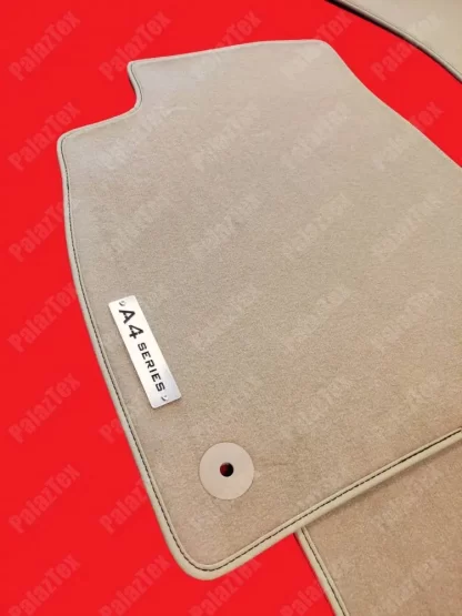 audi a4 b9 2019 beige carpet floor mats with logo