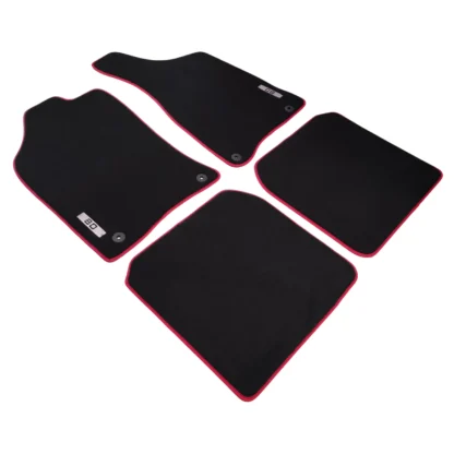 audi 80 red trim velour floor mats
