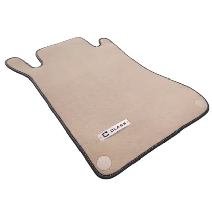 mercedes w203 beige carpet floor mats with logo