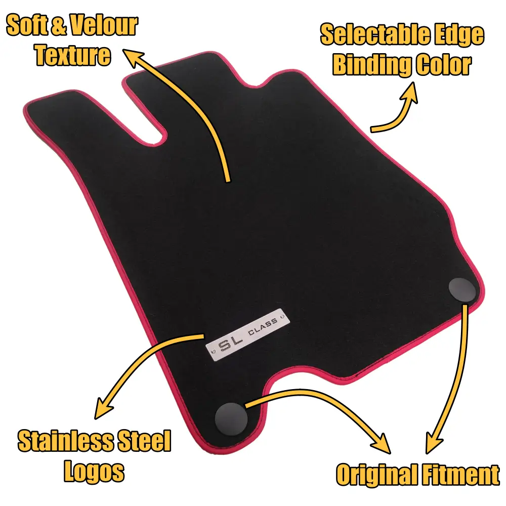 features of mercedes sl r230 floor mats