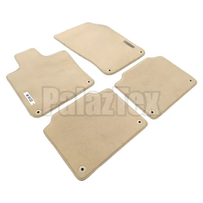 4 pieces beige carpet floor mats for volvo s90 with fixing clips