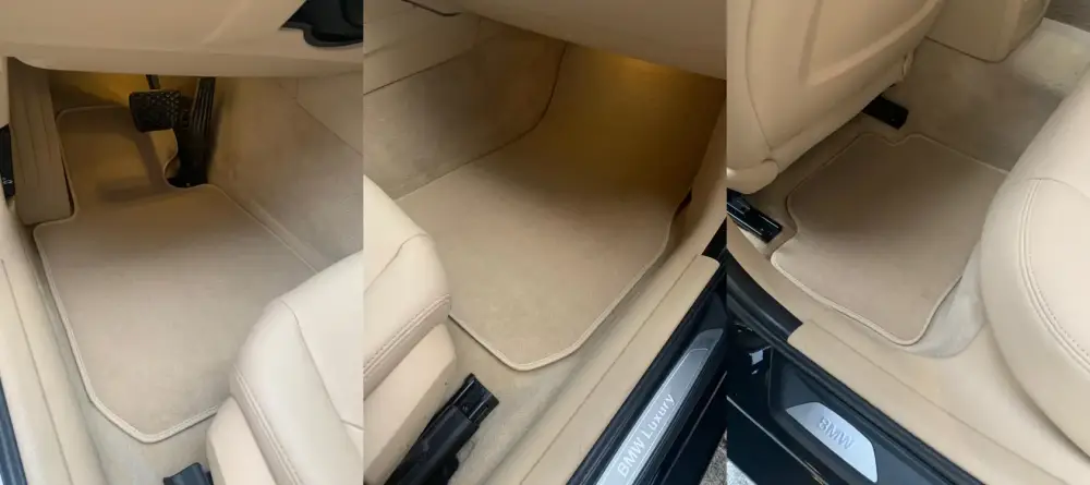 bmw f30 beige interior velour floor mats application