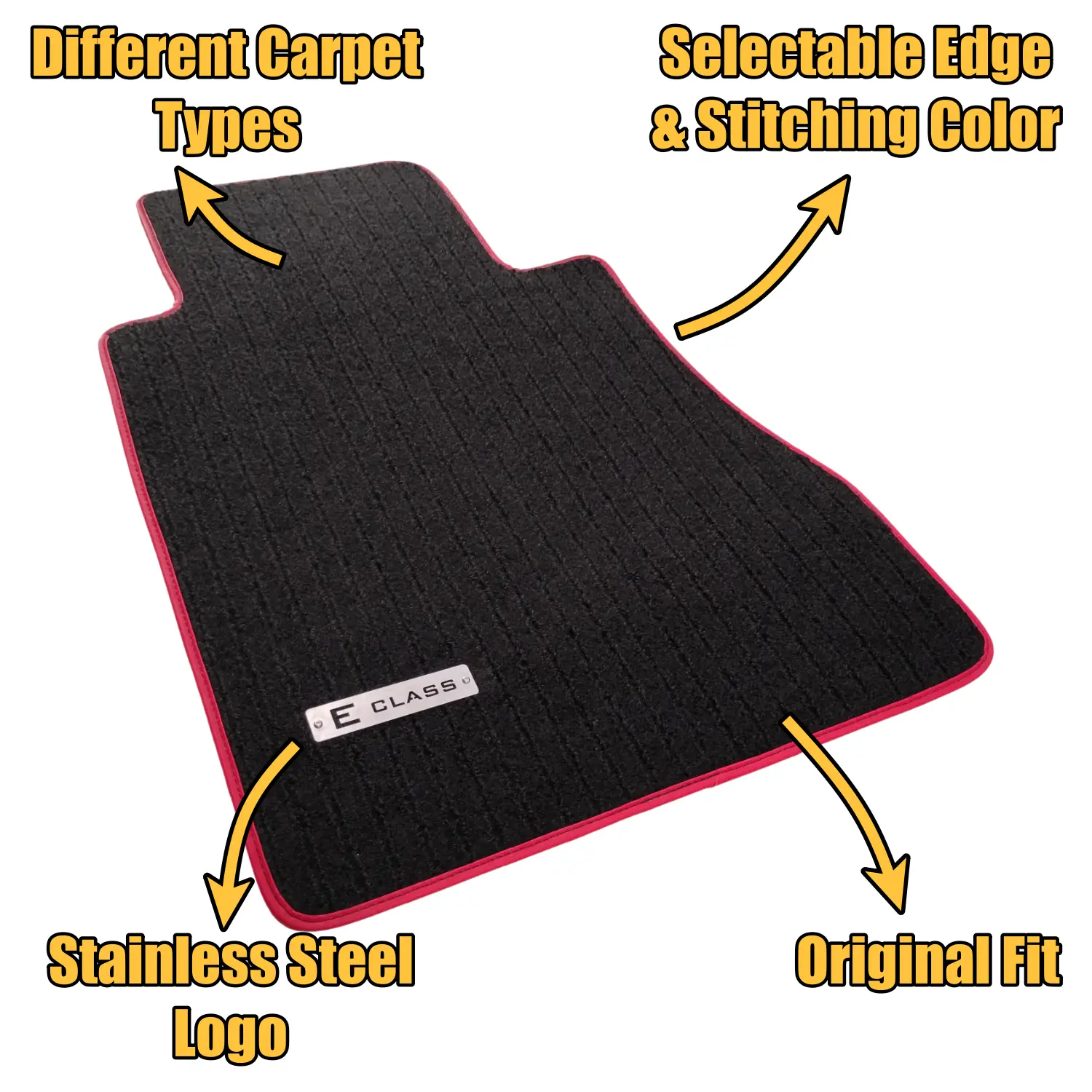 Mercedes w123 velour floor mats features