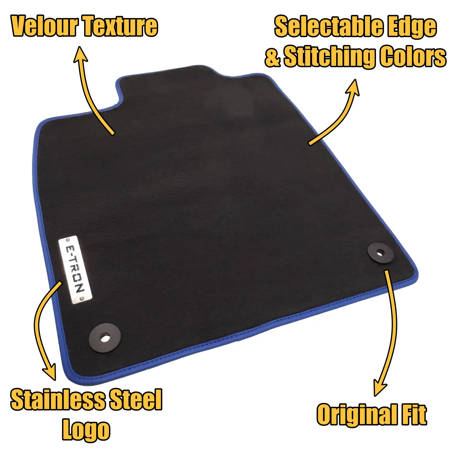 audi e-tron velour floor mat features