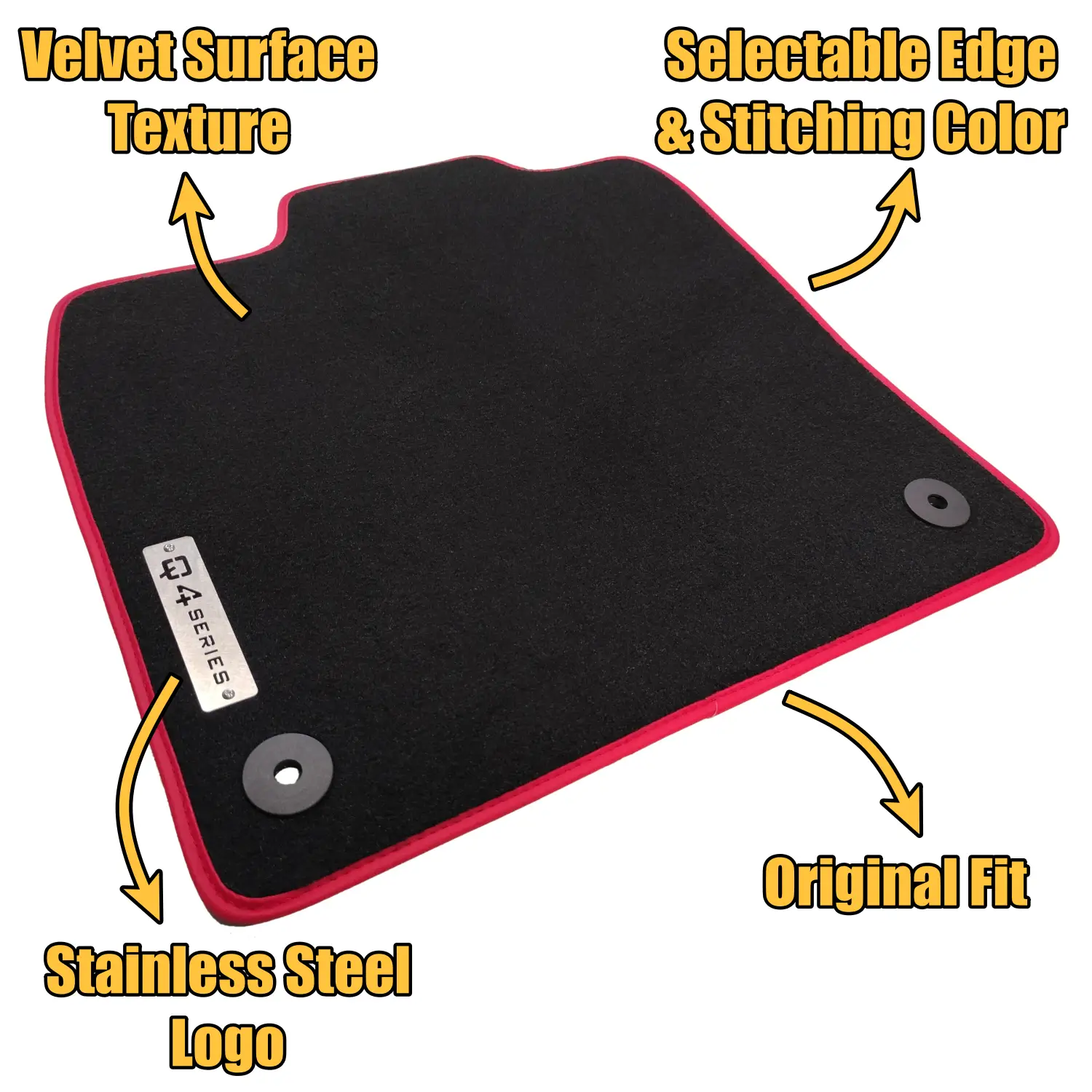 audi q4 velour floor mat features