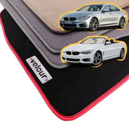 bmw 4 series f32 f33 f36 velour floor mats for coupe gran coupe and convertible