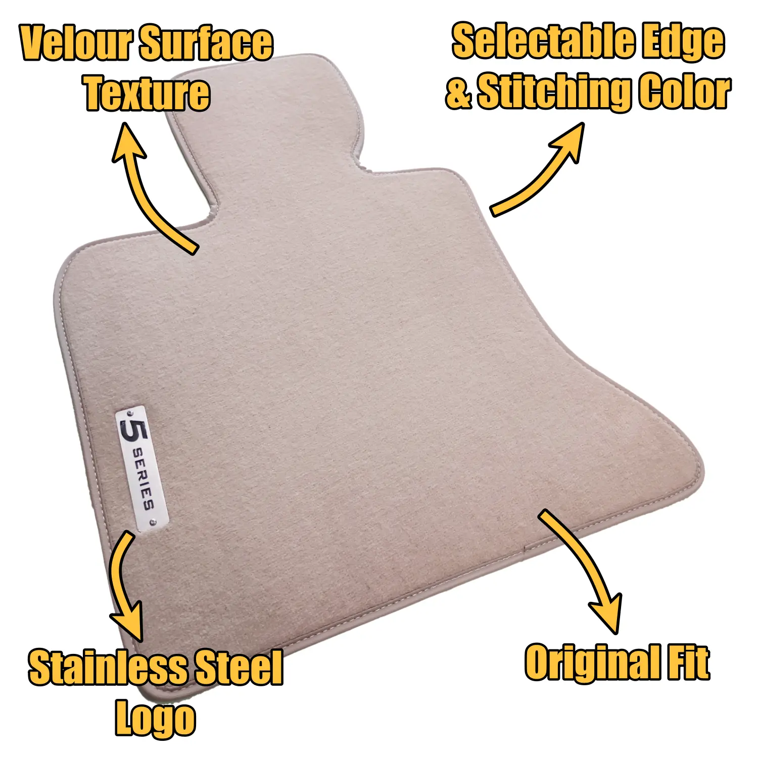 bmw 5 series gt f07 velour floor mats features