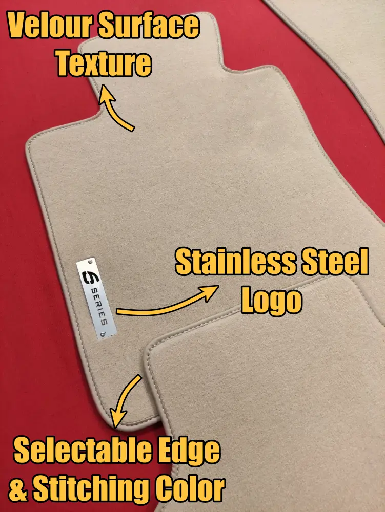 bmw 6 serisi e63 velour floor mats features