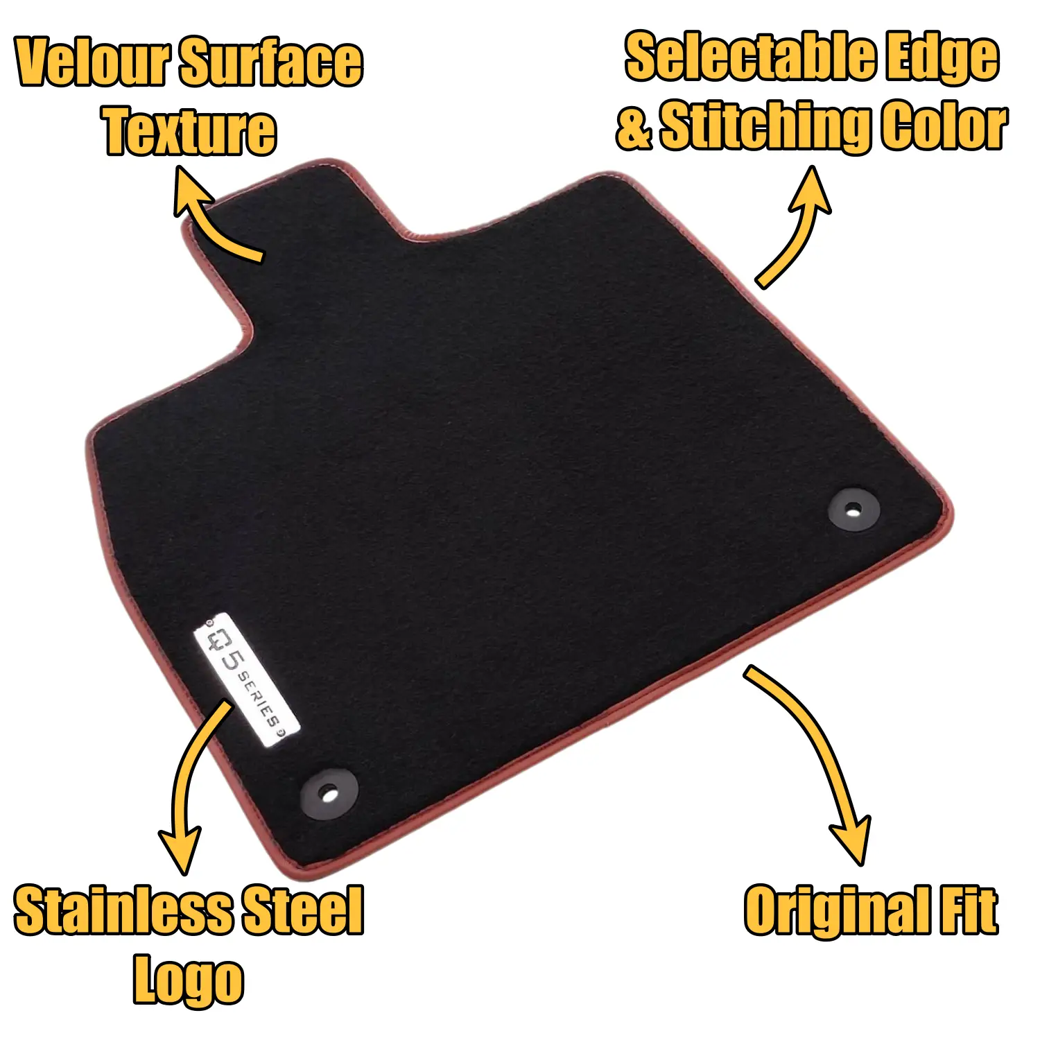 features of audi q5 velour floor mat