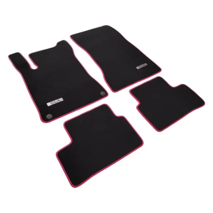 mercedes cla c118 2020-2026 black red velour floor mats
