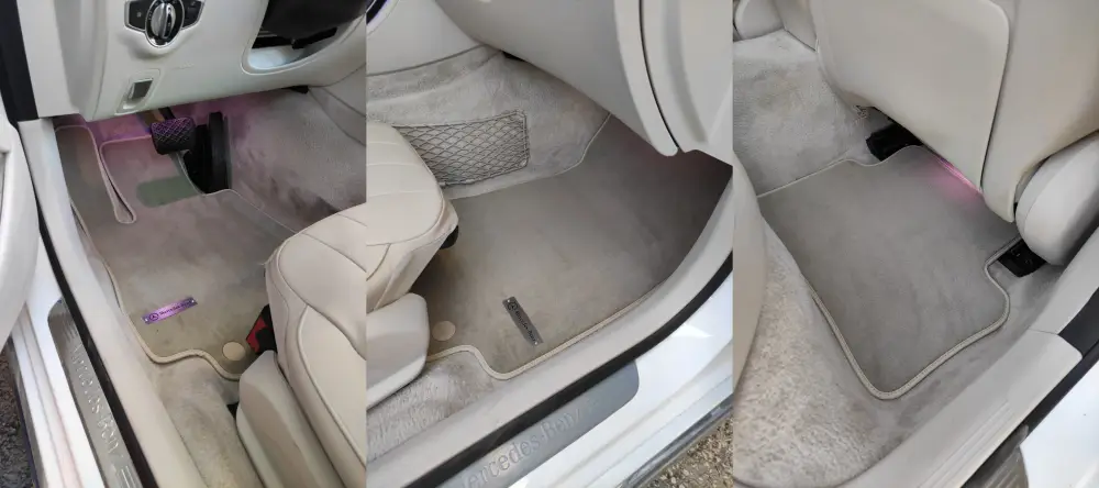 mercedes w213 velour floor mats application