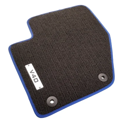 volvo v40 blue trim floor mat with logo