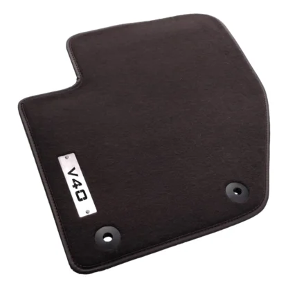 volvo v40 velour brown floor mat with logo