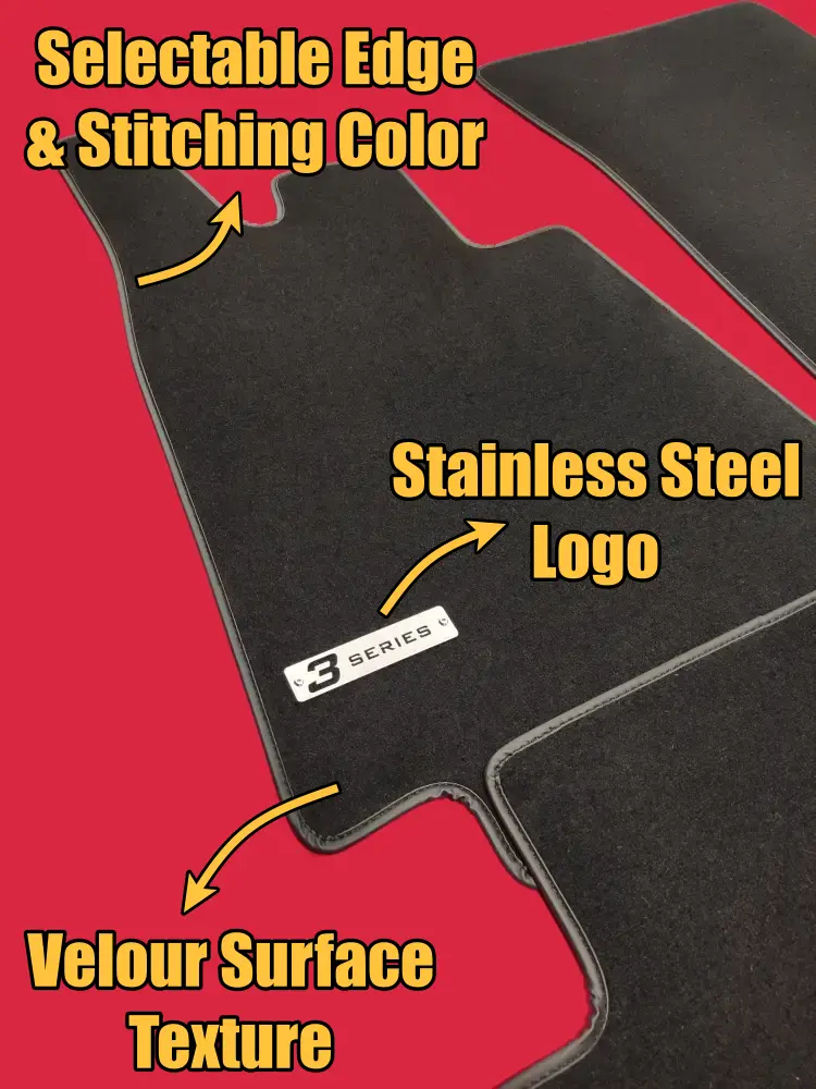 bmw e21 velour floor mats features