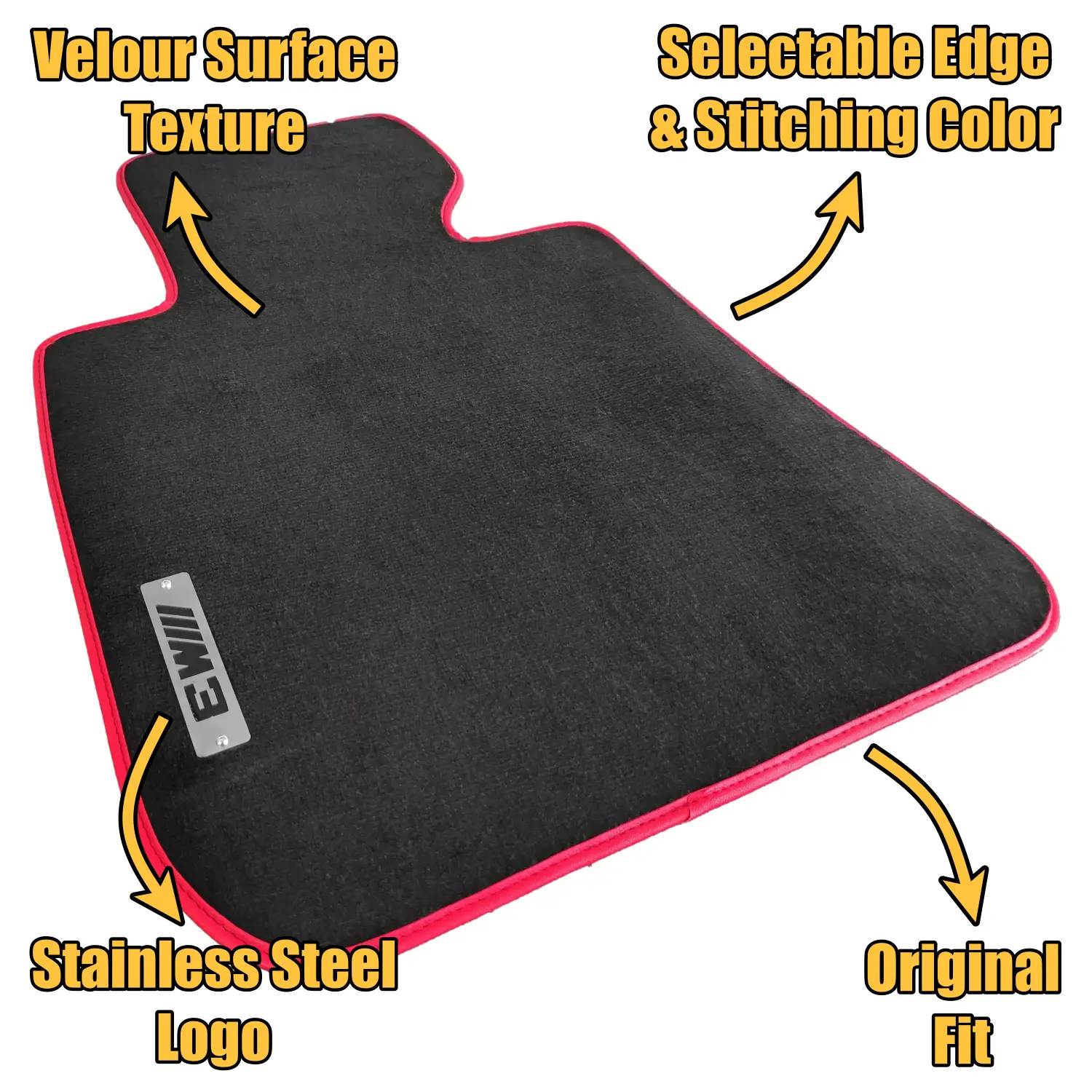 velour bmw e92 floor mats features