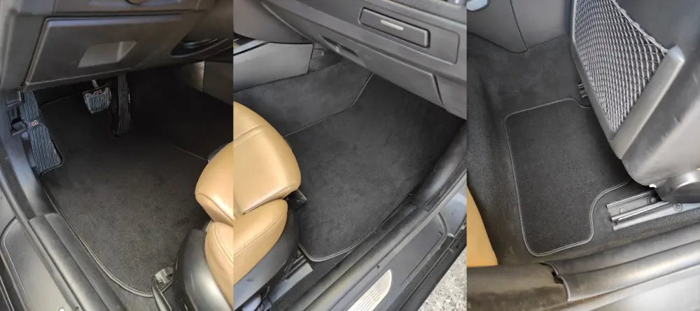 velour bmw e93 floor mats application