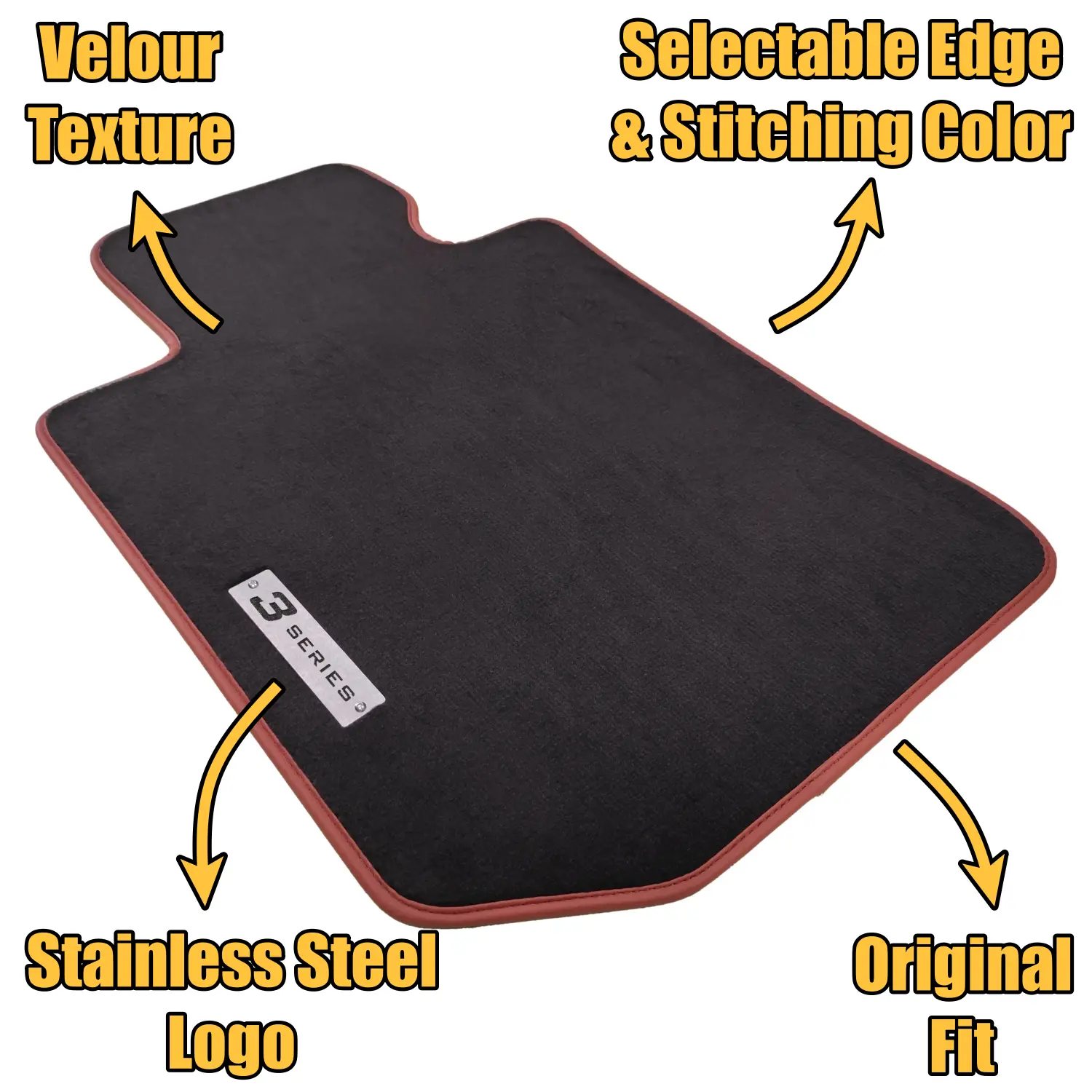 velour bmw g20 floor mats features
