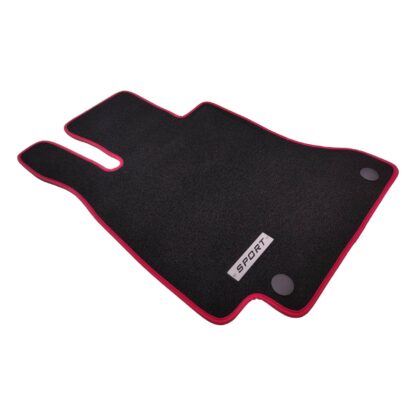 velour mercedes amg gt red edged black carpet floor mats
