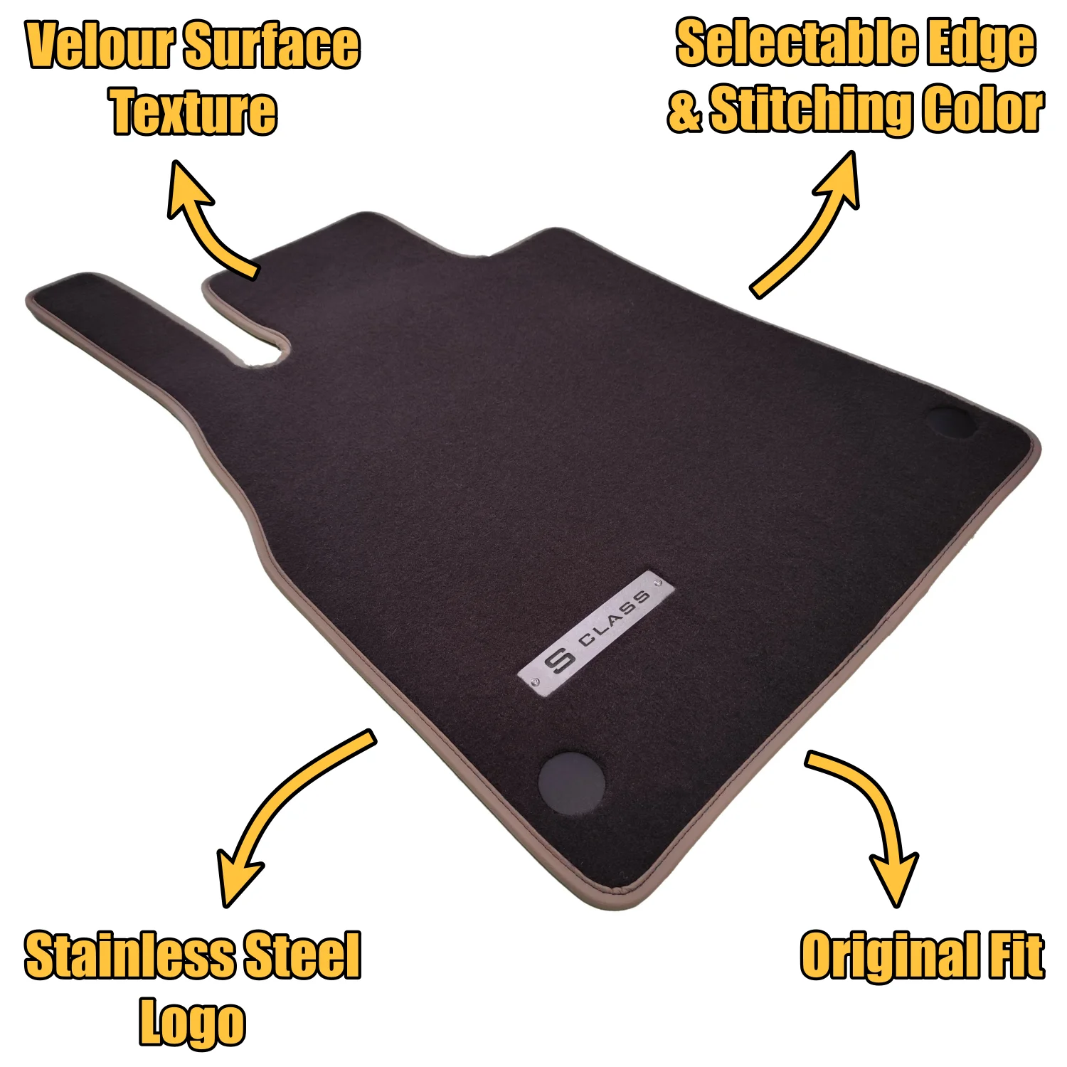 velour mercedes s class w222 floor mats features
