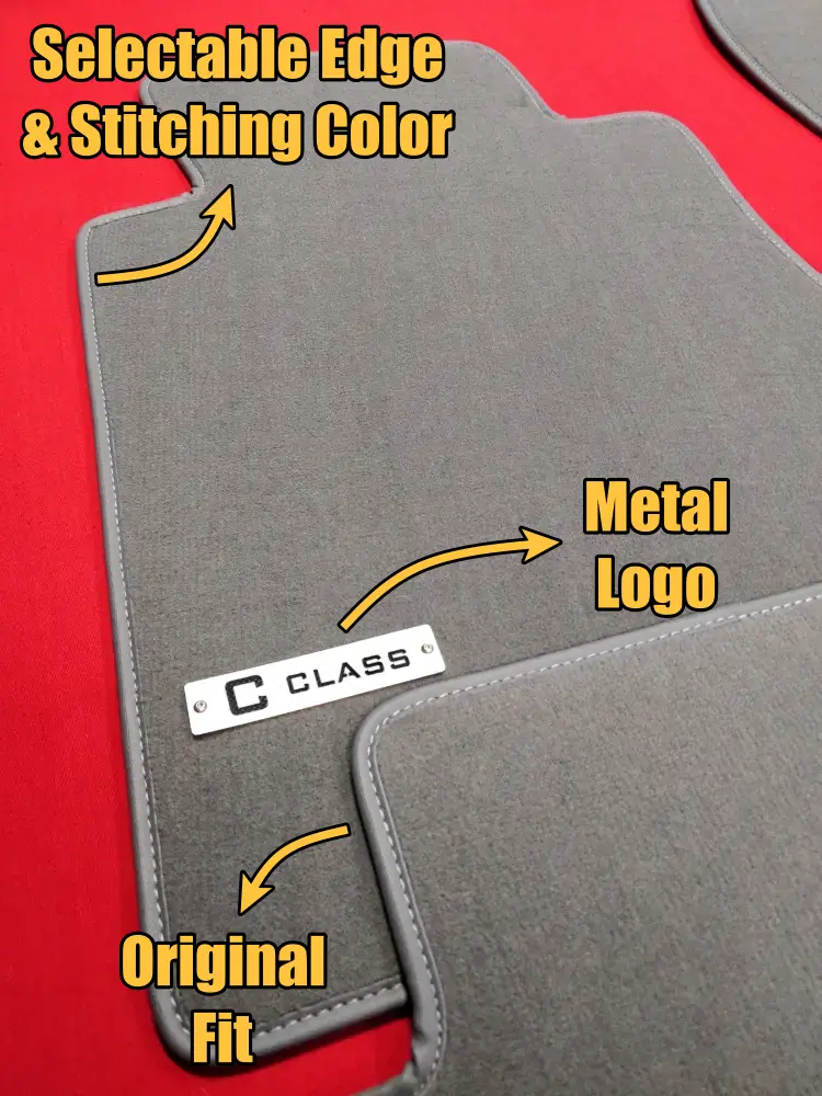 velour mercedes w201 190 floor mats features