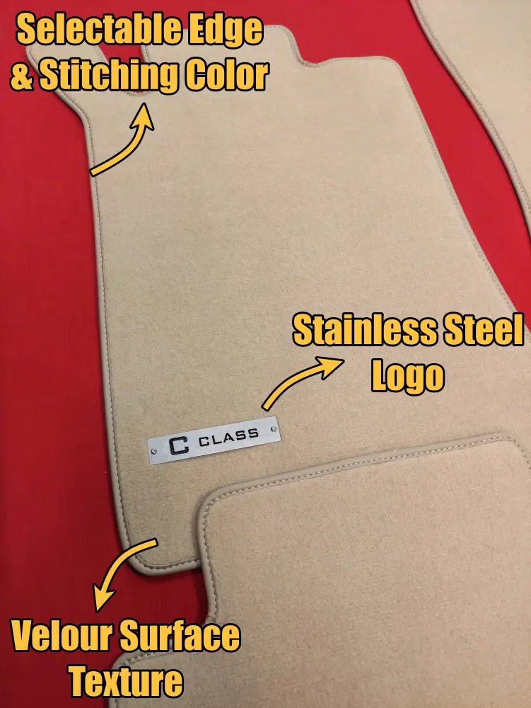velour mercedes w202 floor mats features