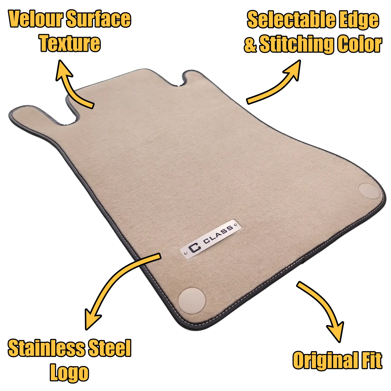 velour mercedes w203 floor mats features