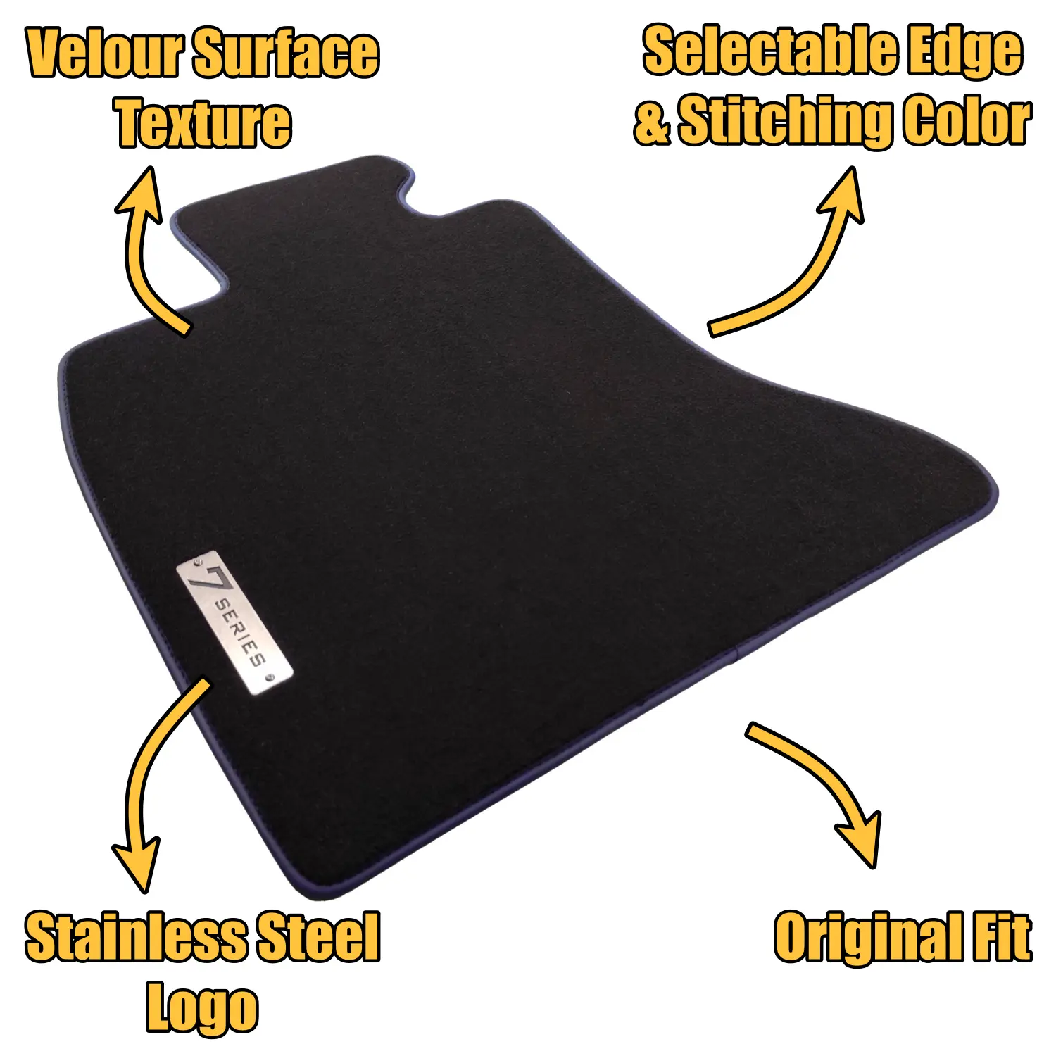 7 series velour bmw f01 floor mats features