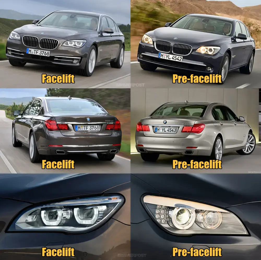 bmw f01 faceliff-prefacelift differences