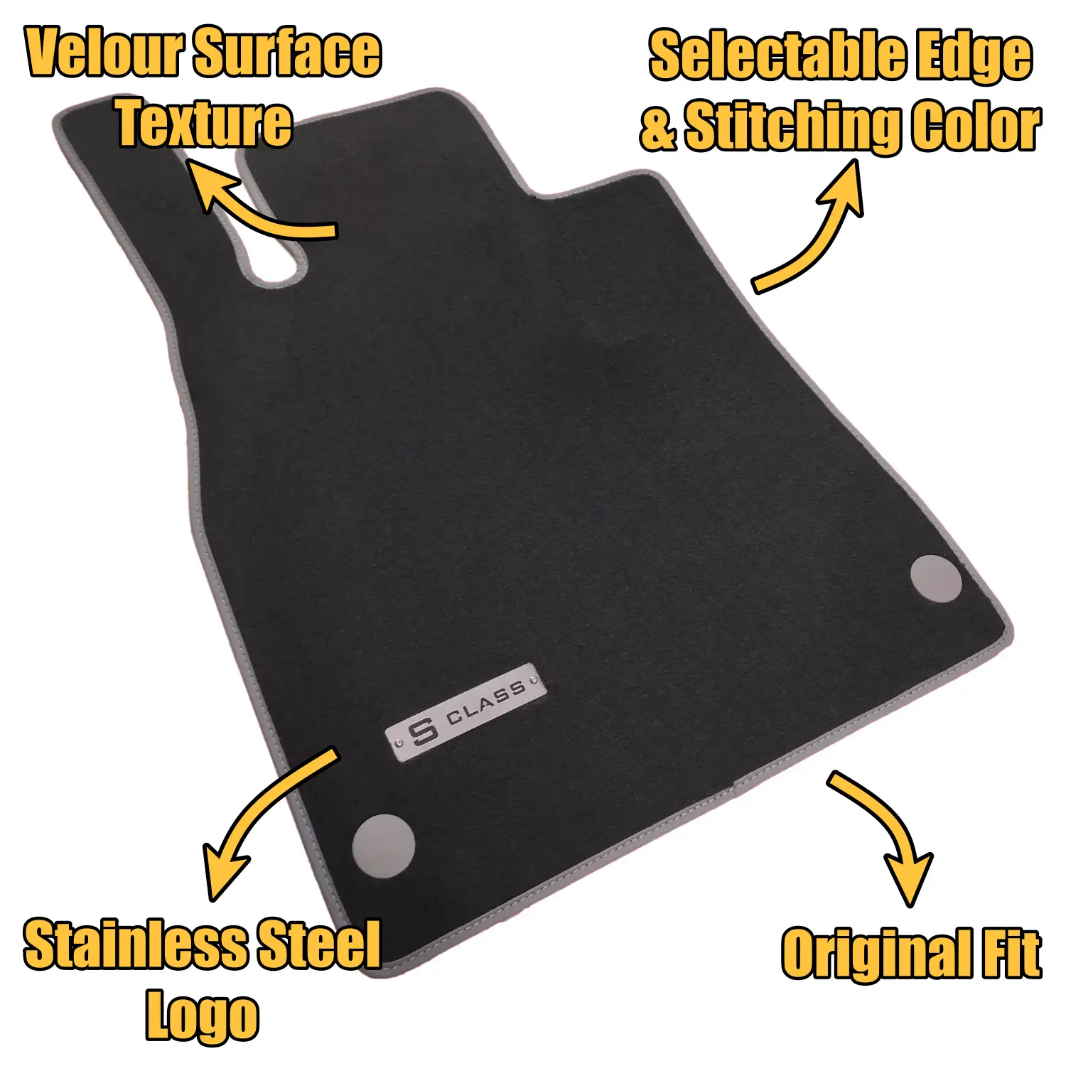 mercedes s coupe cabrio floor mat features
