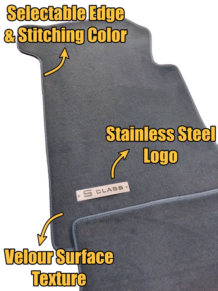 mercedes w108 floor mats features